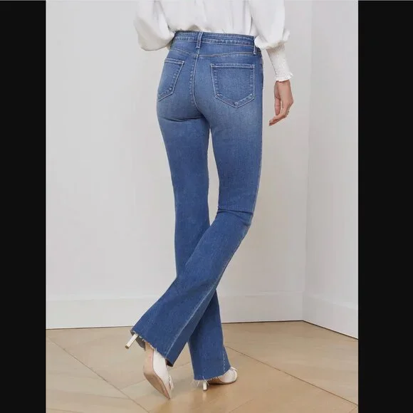 L'AGENCE Ruth Straight-Leg Jean in Cambridge Sz 32 - Picture 3 of 13